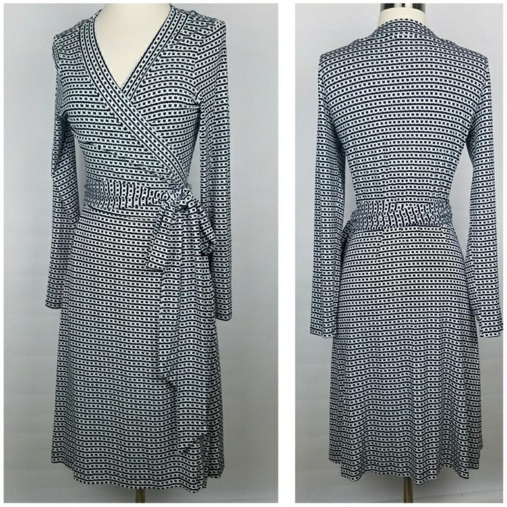Banana Republic Gemma Wrap Dress chain link print